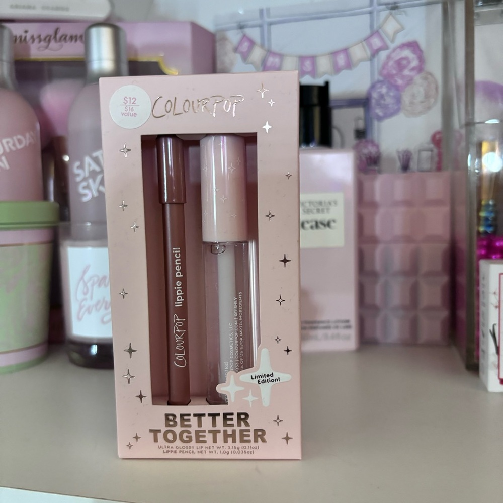 💝NIB ColourPop Lip Gloss and Pencil Set -BFF💝 - Picture 2 of 4